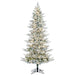 9'Hx51"W PE Flocked Slim Kiana Artificial Christmas Tree, Micro LED Pre-Lit -White - K173281LED
