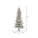 9'Hx51"W PE Flocked Slim Kiana Artificial Christmas Tree, Micro LED Pre-Lit (Multi-Mode) -White - K173281LEDCC