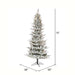 10'Hx58"W PE Flocked Slim Kiana Artificial Christmas Tree, Micro LED Pre-Lit -White - K173286LED