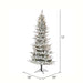 12'Hx70"W PE Flocked Slim Kiana Artificial Christmas Tree, Micro LED Pre-Lit -White - K173291LED