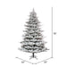6'6"Hx54"W PE Flocked Kiana Artificial Christmas Tree, Unlit -White - K173365
