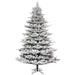 10'Hx74"W PE Flocked Kiana Artificial Christmas Tree, Unlit -White - K173385
