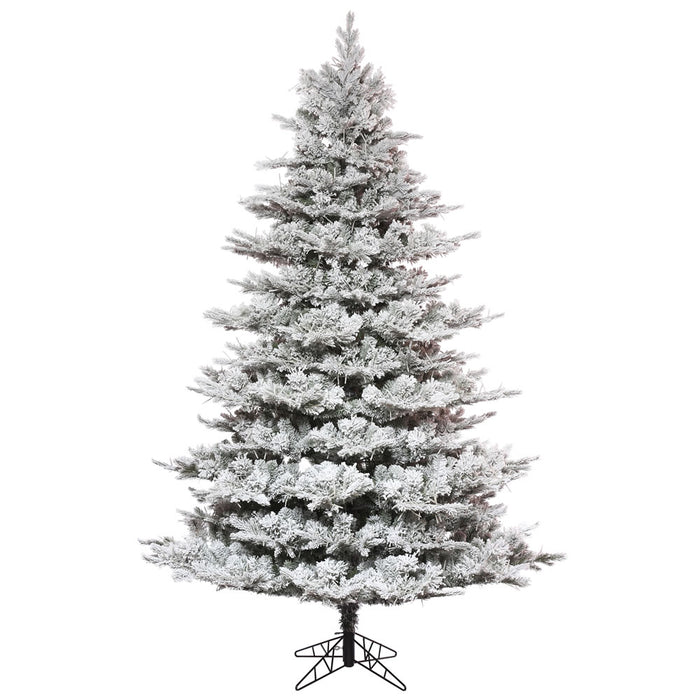 9'Hx66"W PE Flocked Kiana Artificial Christmas Tree, Unlit -White - K173380