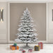 7'6"Hx60"W PE Flocked Kiana Artificial Christmas Tree, Unlit -White - K173375