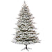 10'Hx74"W PE Flocked Kiana Artificial Christmas Tree, LED Pre-Lit -White - K173386LED