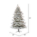 7'6"Hx60"W PE Flocked Kiana Artificial Christmas Tree, LED Pre-Lit -White - K173376LED