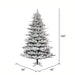 9'Hx66"W PE Flocked Kiana Artificial Christmas Tree, Unlit -White - K173380