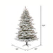 9'Hx66"W PE Flocked Kiana Artificial Christmas Tree, LED Pre-Lit -White - K173381LED