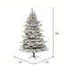 10'Hx74"W PE Flocked Kiana Artificial Christmas Tree, LED Pre-Lit -White - K173386LED