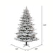 12'Hx84"W PE Flocked Kiana Artificial Christmas Tree, Unlit -White - K173390