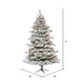 12'Hx84"W PE Flocked Kiana Artificial Christmas Tree, LED Pre-Lit -White - K173391LED