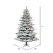 14'Hx104"W PE Flocked Kiana Artificial Christmas Tree, Unlit -White - K173395