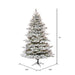 14'Hx104"W PE Flocked Kiana Artificial Christmas Tree, LED Pre-Lit -White - K173396LED