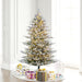 6'6"Hx54"W PE Flocked Kiana Artificial Christmas Tree, Micro LED Pre-Lit (Multi-Mode) -White - K173466LEDCC