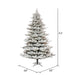 6'6"Hx54"W PE Flocked Kiana Artificial Christmas Tree, Micro LED Pre-Lit -White - K173466LED