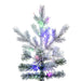 7'6"Hx60"W PE Flocked Kiana Artificial Christmas Tree, Micro LED Pre-Lit (Multi-Mode) -White - K173476LEDCC