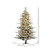 7'6"Hx60"W PE Flocked Kiana Artificial Christmas Tree, Micro LED Pre-Lit (Multi-Mode) -White - K173476LEDCC