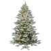 6'6"Hx54"W PE Flocked Kiana Artificial Christmas Tree, Micro LED Pre-Lit -White - K173466LED