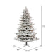 7'6"Hx60"W PE Flocked Kiana Artificial Christmas Tree, Micro LED Pre-Lit -White - K173476LED