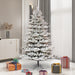 10'Hx74"W PE Flocked Kiana Artificial Christmas Tree, Micro LED Pre-Lit -White - K173486LED