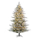 9'Hx66"W PE Flocked Kiana Artificial Christmas Tree, Micro LED Pre-Lit (Multi-Mode) -White - K173481LEDCC