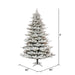 9'Hx66"W PE Flocked Kiana Artificial Christmas Tree, Micro LED Pre-Lit -White - K173481LED
