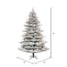 10'Hx74"W PE Flocked Kiana Artificial Christmas Tree, Micro LED Pre-Lit -White - K173486LED