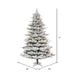 12'Hx80"W PE Flocked Kiana Artificial Christmas Tree, Micro LED Pre-Lit -White - K173491LED