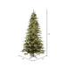 6'6"Hx42"W PE Slim Kamas Fraser Fir Artificial Christmas Tree, Micro LED Pre-Lit -White/Green - K184166LED