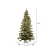 7'6"Hx48"W PE Slim Kamas Fraser Fir Artificial Christmas Tree, Micro LED Pre-Lit -White/Green - K184176LED