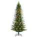 9'Hx57"W PE Slim Kamas Fraser Fir Artificial Christmas Tree, Micro LED Pre-Lit -White/Green - K184181LED