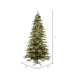 9'Hx57"W PE Slim Kamas Fraser Fir Artificial Christmas Tree, Micro LED Pre-Lit -White/Green - K184181LED