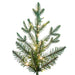 9'Hx57"W PE Slim Kamas Fraser Fir Artificial Christmas Tree, Micro LED Pre-Lit -White/Green - K184181LED