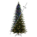 12'Hx72"W PE Slim Kamas Fraser Fir Artificial Christmas Tree, Micro LED Pre-Lit (Multi-Mode) -White/Green - K184193LEDCC