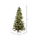 12'Hx72"W PE Slim Kamas Fraser Fir Artificial Christmas Tree, Micro LED Pre-Lit -White/Green - K184191LED