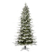 9'Hx57"W PE Slim Flocked Kamas Fraser Fir Artificial Christmas Tree, Unlit -White/Green - K185080