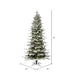 12'Hx72"W PE Slim Flocked Kamas Fraser Fir Artificial Christmas Tree, Unlit -White/Green - K185090