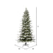 15'Hx88"W PE Slim Flocked Kamas Fraser Fir Artificial Christmas Tree, Unlit -White/Green - K185095