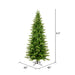 6'6"Hx40"W PE Slim Balsam Spruce Artificial Christmas Tree, Unlit -Green - K186165