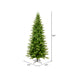 7'6"Hx44"W PE Slim Balsam Spruce Artificial Christmas Tree, Unlit -Green - K186175