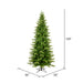 10'Hx56"W PE Slim Balsam Spruce Artificial Christmas Tree, Unlit -Green - K186185