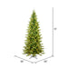 10'Hx56"W PE Slim Balsam Spruce Artificial Christmas Tree, LED Pre-Lit -Green - K186186LED