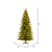 5'6"Hx36"W PE Slim Balsam Spruce Artificial Christmas Tree, Micro LED Pre-Lit (Multi-Mode) -Green - K186258LEDCC