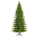 4'6"Hx30"W PE Slim Balsam Spruce Artificial Christmas Tree, Micro LED Pre-Lit (Multi-Mode) -Green - K186248LEDCC