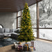 10'Hx56"W PE Slim Balsam Spruce Artificial Christmas Tree, Micro LED Pre-Lit (Multi-Mode) -Green - K186288LEDCC