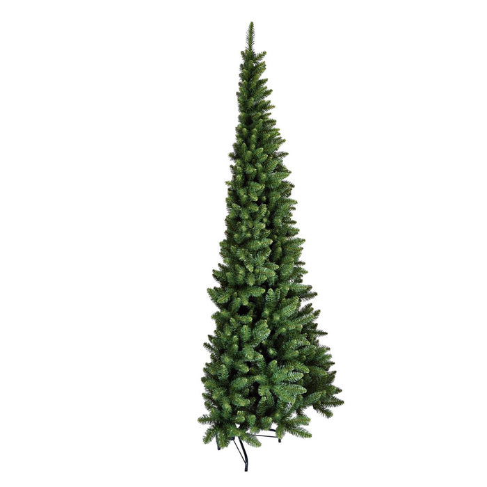7'6"Hx50"W Half-Tree/Wall Chapel Pine Artificial Christmas Tree, Unlit -Green - K193175