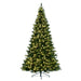 7'6"Hx50"W Half-Tree/Wall Chapel Pine Artificial Christmas Tree, LED Pre-Lit -Green - K193176LED