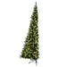 7'6"Hx50"W Half-Tree/Wall Chapel Pine Artificial Christmas Tree, LED Pre-Lit -Green - K193176LED