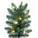 7'6"Hx50"W Half-Tree/Wall Chapel Pine Artificial Christmas Tree, LED Pre-Lit -Green - K193176LED