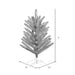 3'Hx31"W Vintage Aluminum Pine Artificial Christmas Tree, Unlit -Silver - K196330